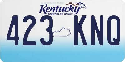 KY license plate 423KNQ