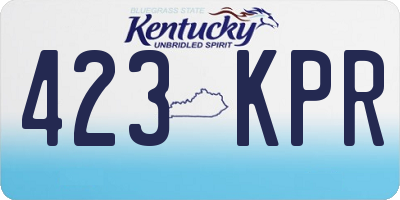 KY license plate 423KPR
