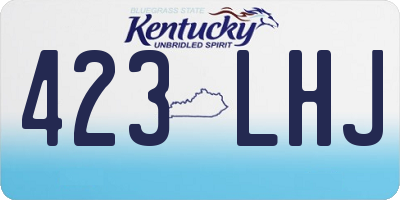 KY license plate 423LHJ