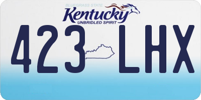 KY license plate 423LHX