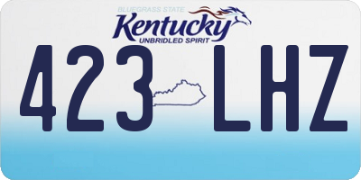 KY license plate 423LHZ
