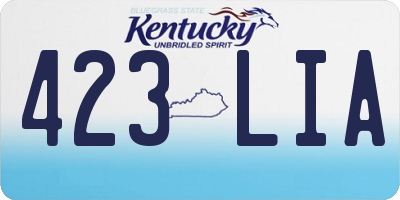 KY license plate 423LIA