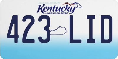 KY license plate 423LID