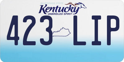 KY license plate 423LIP