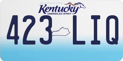 KY license plate 423LIQ