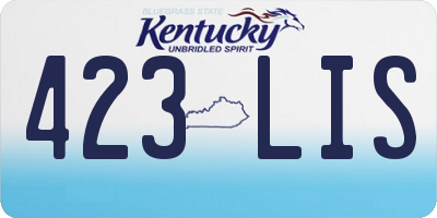 KY license plate 423LIS