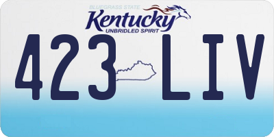 KY license plate 423LIV