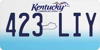 KY license plate 423LIY