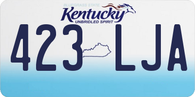 KY license plate 423LJA