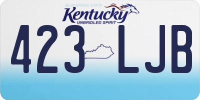 KY license plate 423LJB