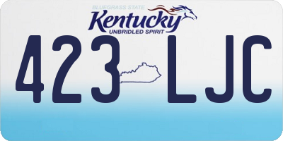 KY license plate 423LJC