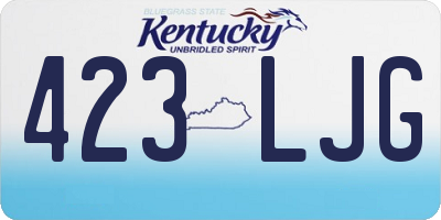 KY license plate 423LJG