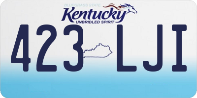 KY license plate 423LJI