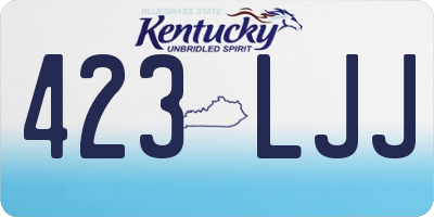 KY license plate 423LJJ