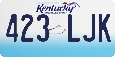 KY license plate 423LJK