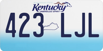 KY license plate 423LJL
