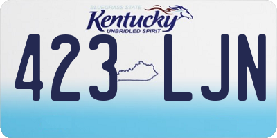 KY license plate 423LJN