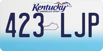 KY license plate 423LJP