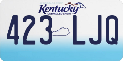KY license plate 423LJQ