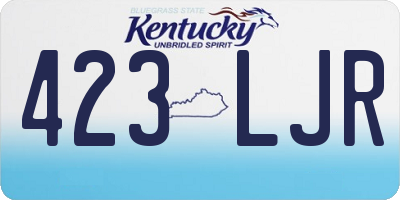 KY license plate 423LJR
