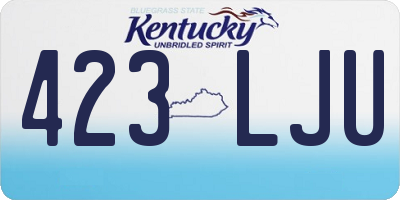 KY license plate 423LJU