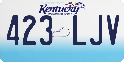 KY license plate 423LJV