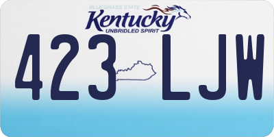 KY license plate 423LJW