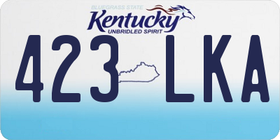 KY license plate 423LKA