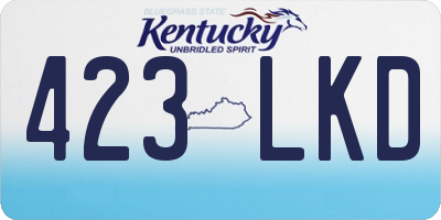 KY license plate 423LKD