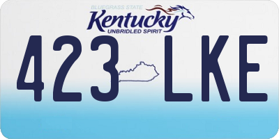 KY license plate 423LKE