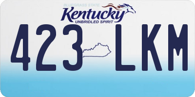 KY license plate 423LKM