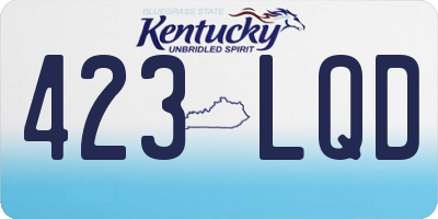 KY license plate 423LQD