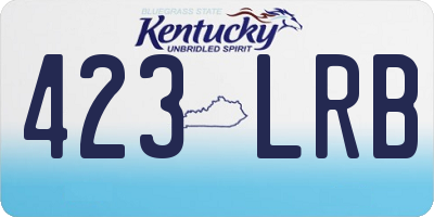 KY license plate 423LRB