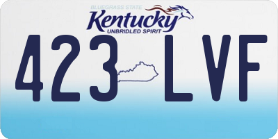 KY license plate 423LVF