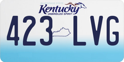 KY license plate 423LVG