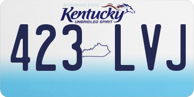 KY license plate 423LVJ