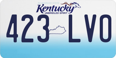 KY license plate 423LVO