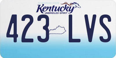 KY license plate 423LVS