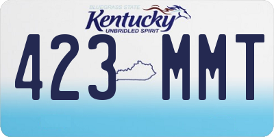 KY license plate 423MMT