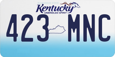KY license plate 423MNC