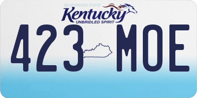 KY license plate 423MOE