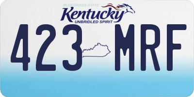 KY license plate 423MRF