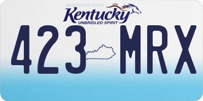 KY license plate 423MRX