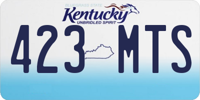 KY license plate 423MTS