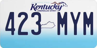 KY license plate 423MYM