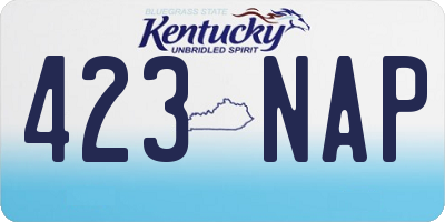 KY license plate 423NAP
