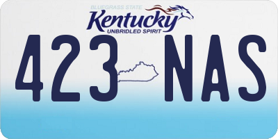 KY license plate 423NAS