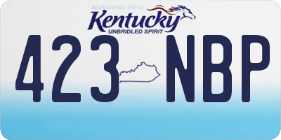 KY license plate 423NBP