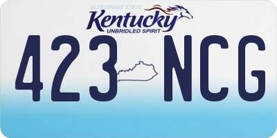 KY license plate 423NCG