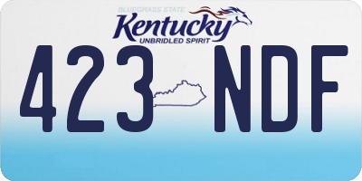 KY license plate 423NDF